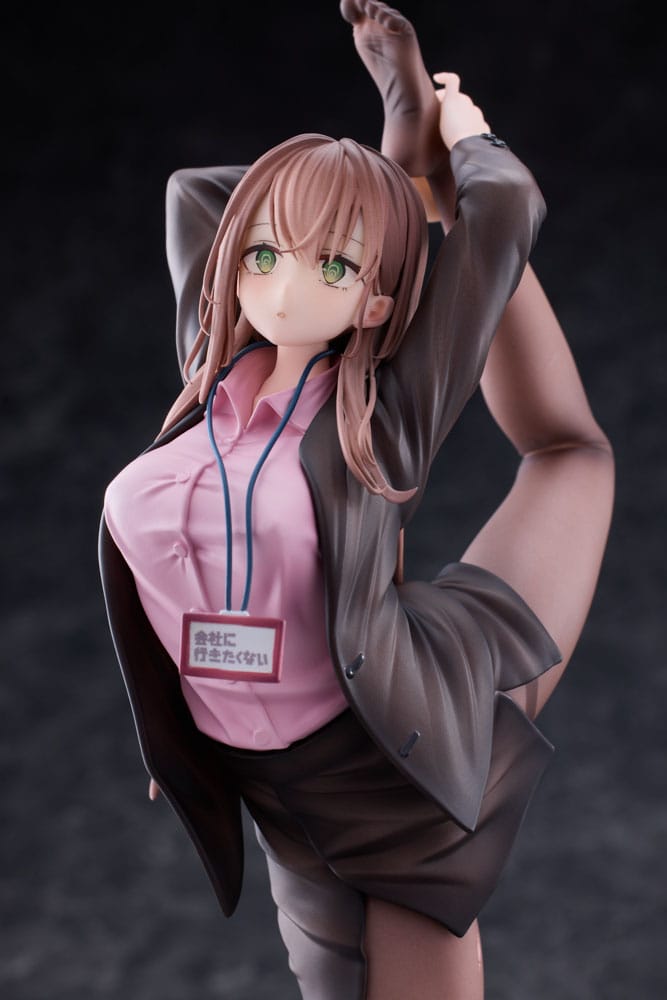 Original Character statuette PVC 1/6 OL-chan Who Doesn't Want to Go to Work Pink Ver. 26 cm