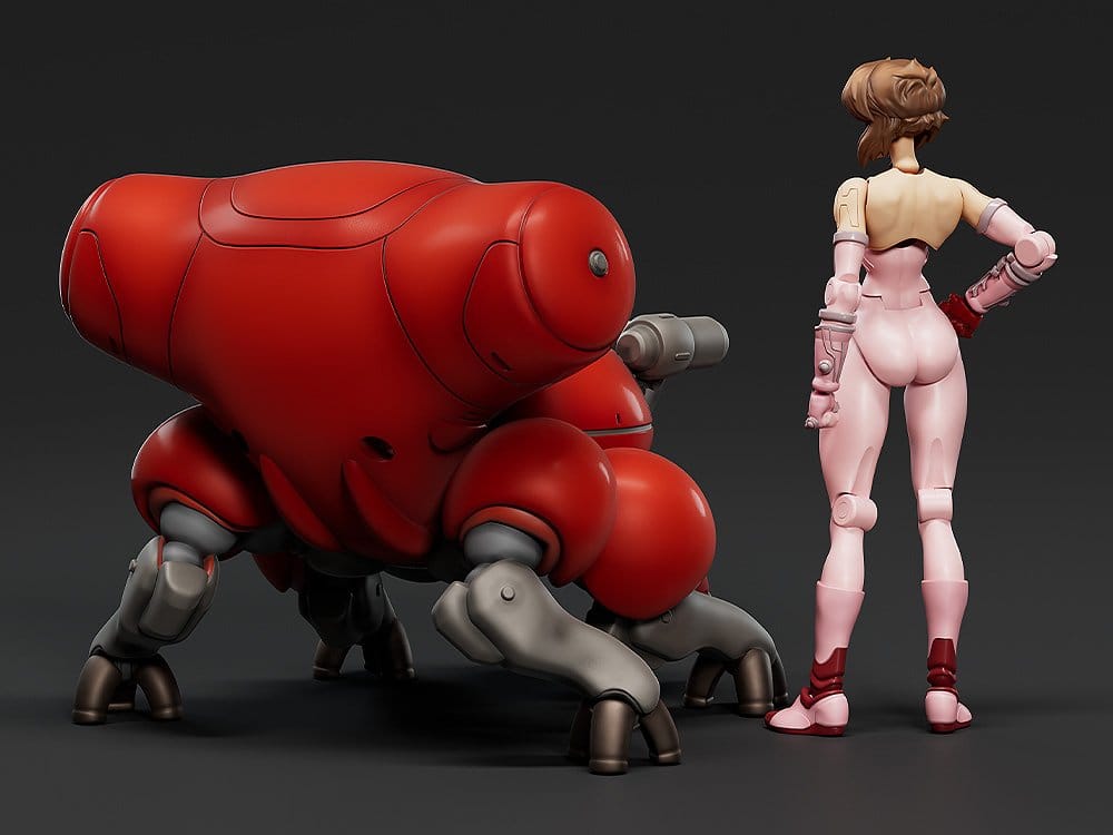 Ghost in the Shell Plastic Model Kit PLAMAX minimum factory Motoko Kusanagi avec Fuchikoma 8 cm