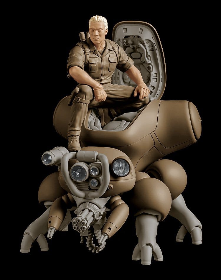 Ghost in the Shell Plastic Model Kit PLAMAX minimum factory Batou avec Fuchikoma 8 cm