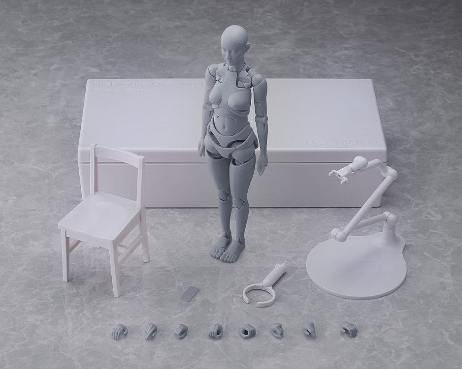 Figurine Nishimura Style Drawing Doll Olive Gray 21 cm