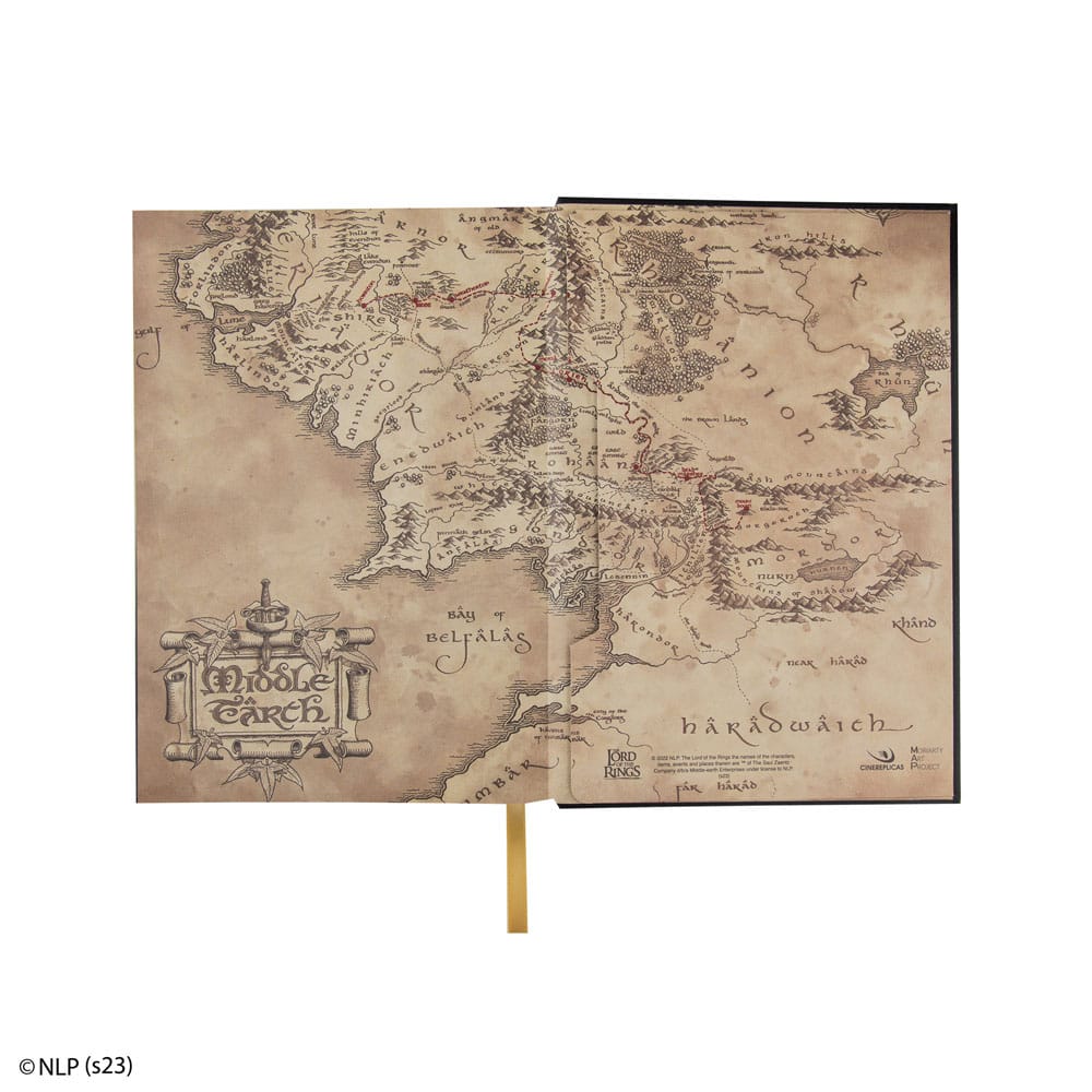Le Seigneur des Anneaux carnet Map of Middle Earth