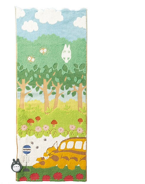 Ghibli - Mon Voisin Totoro - Serviette Chat-Bus en Chemin 34x80cm
