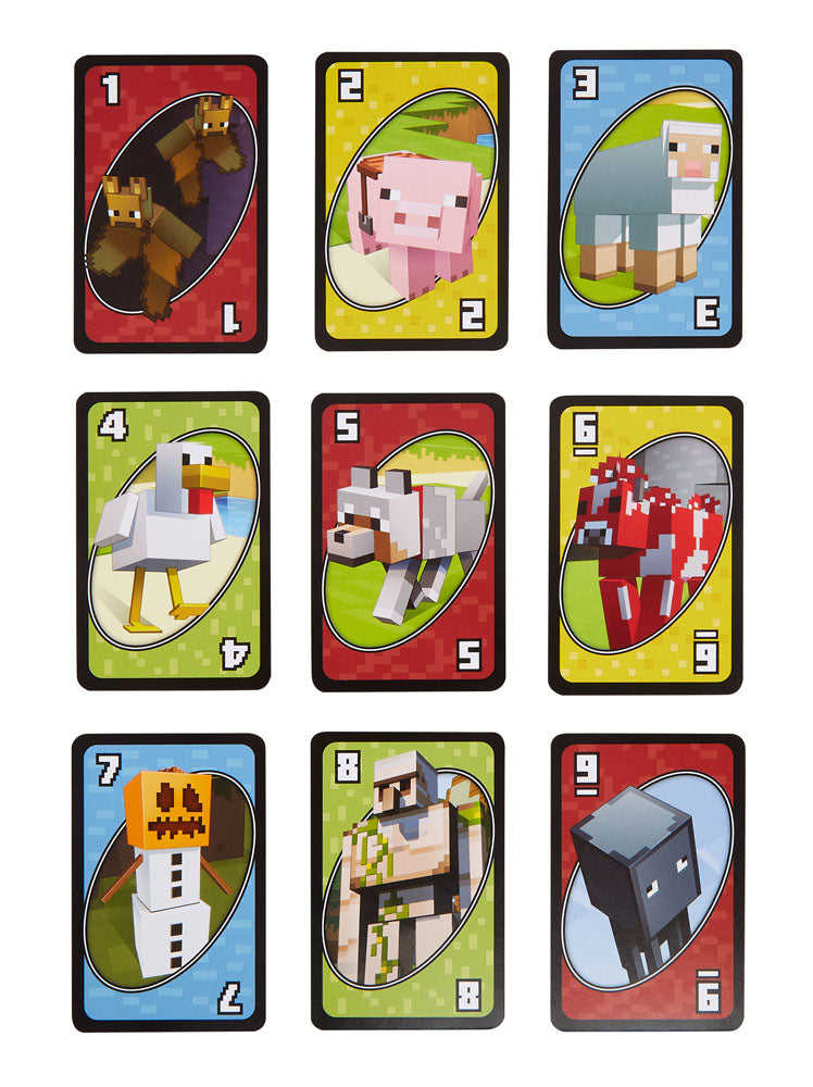 Minecraft jeu de cartes UNO