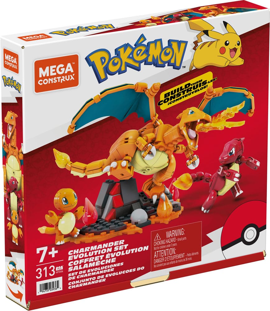 Pokémon jeu de construction Mega Construx Coffret Évolution Salamèche