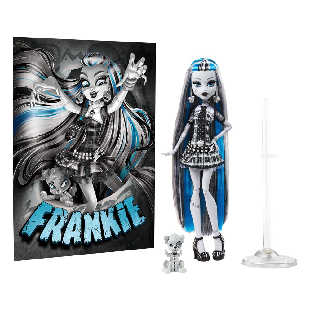 Monster High poupée Reel Drama Frankie Stein en Noir et Blanc