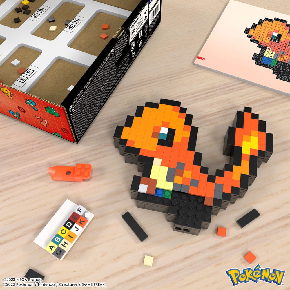 Pokémon jeu de construction MEGA Salaméche Pixel Art