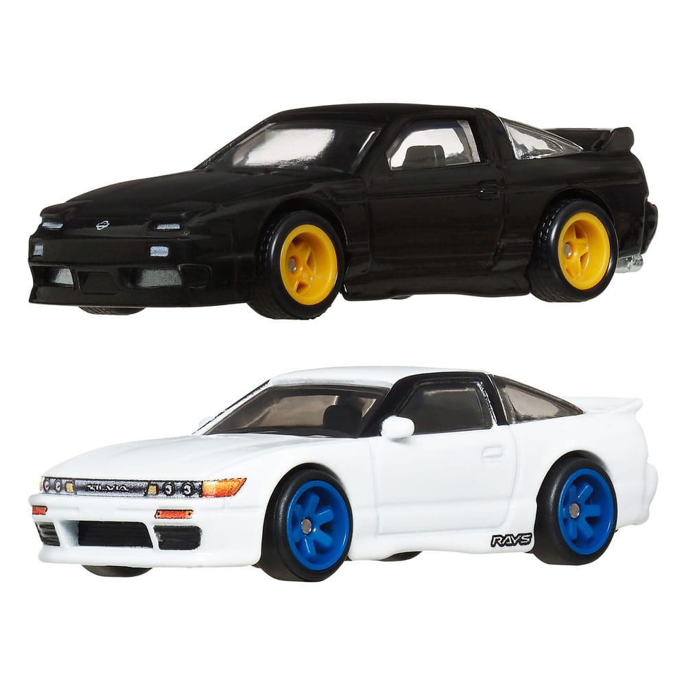 Hot Wheels Premium pack 2 véhicules métal Car Culture 1/64 '96 Nissan 180SX Type X & Nissan SilEighty