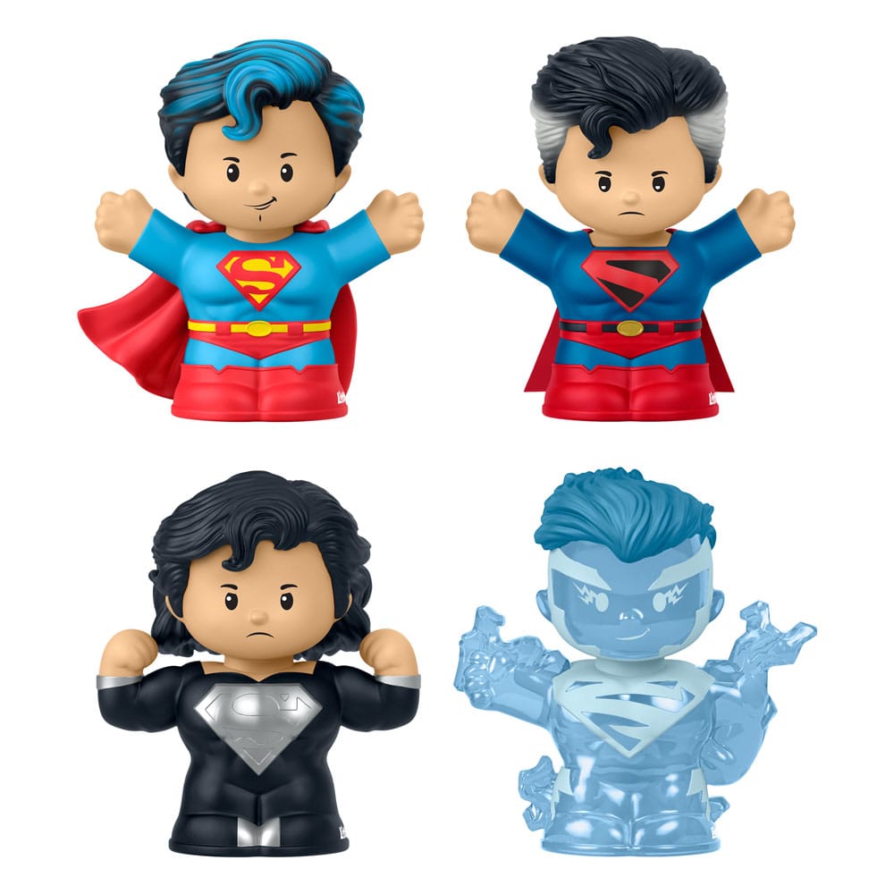 DC Comics pack 4 minifigurines Fisher-Price Little People Collector Superman: Through the Ages 7 cm