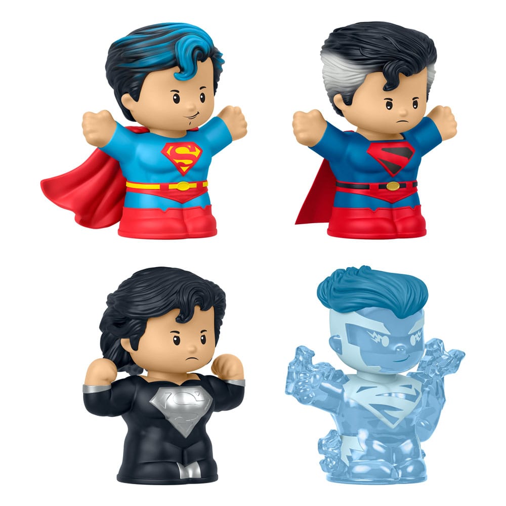 DC Comics pack 4 minifigurines Fisher-Price Little People Collector Superman: Through the Ages 7 cm