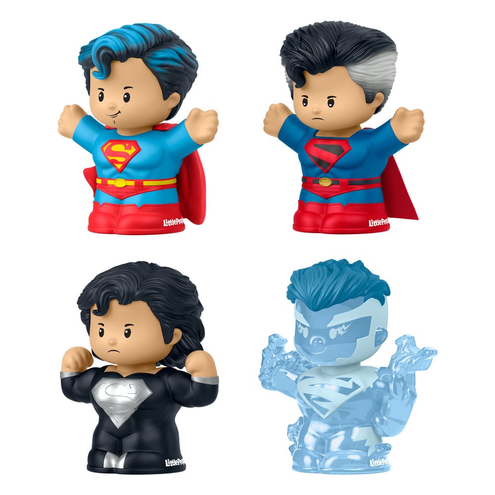 DC Comics pack 4 minifigurines Fisher-Price Little People Collector Superman: Through the Ages 7 cm