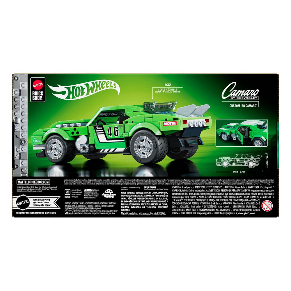 Mattel Brick Shop jeu de constructionHot Wheels Speed Series 1/32 Custom '68 Camaro