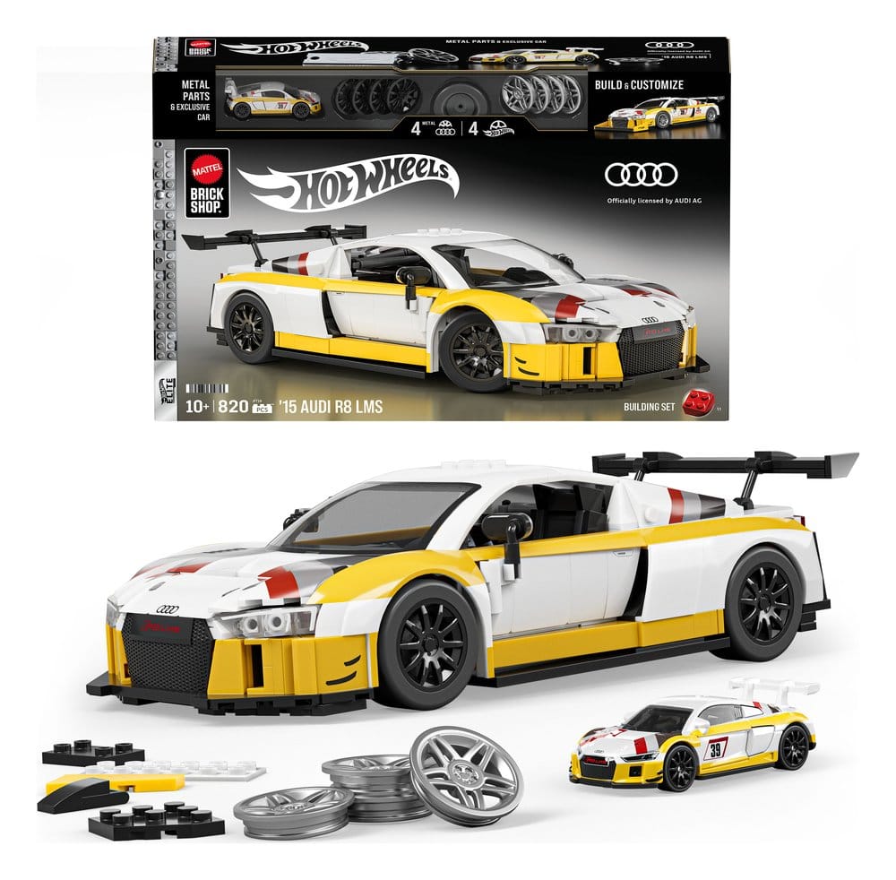 Hot Wheels Elite Mattel Brick Shop jeu de construction 1/16 '15 Audi R8 LMS