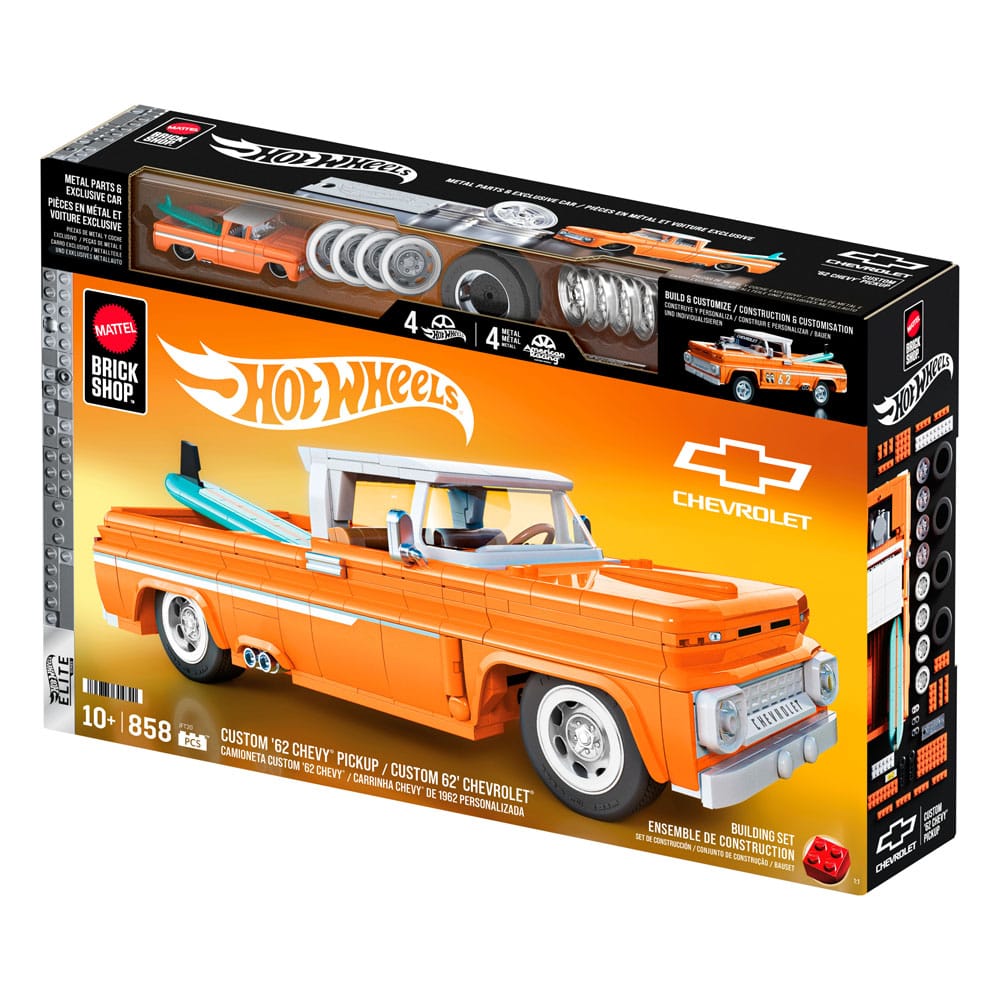 Mattel Brick Shop jeu de constructionHot Wheels Elite Series 1/16 Custom '62 Chevy Pickup