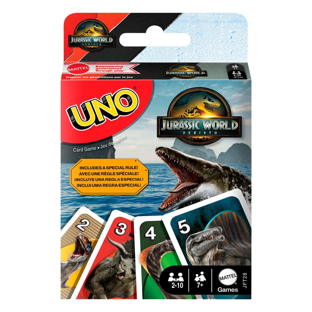 Jurassic World : Renaissance UNO jeux de cartes