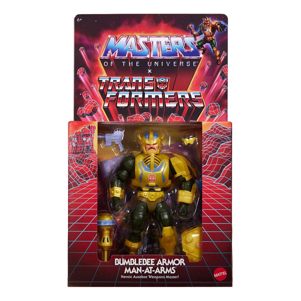 Masters of the Universe x Transformers figurine Bumblebee Armor Man-At-Arms heo European Exclusive 14 cm