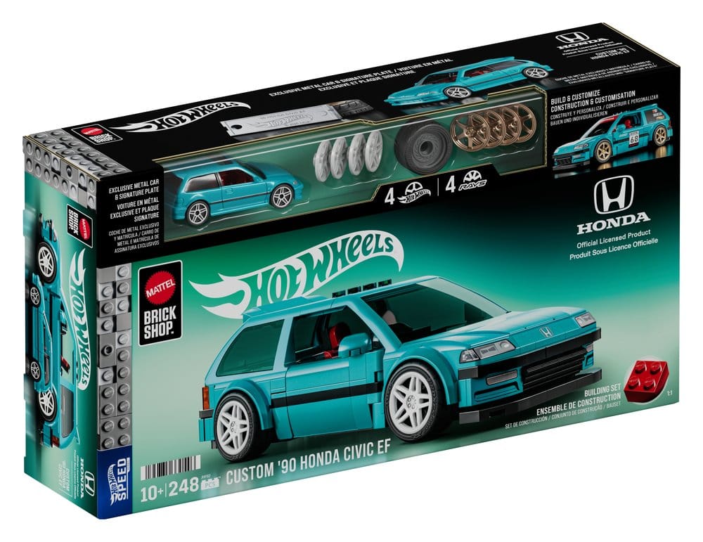 Hot Wheels Speed Series Mattel Brick Shop jeu de construction 1/32 Custom ’90 Honda Civic EF