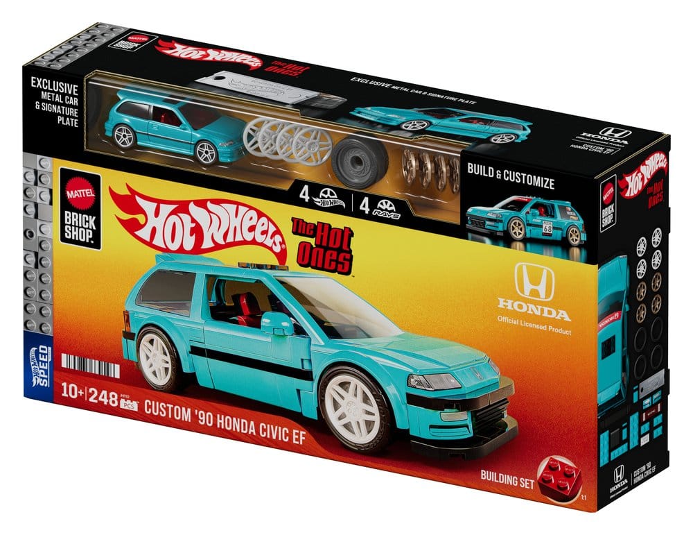 Hot Wheels Speed Series Mattel Brick Shop jeu de construction 1/32 Custom ’90 Honda Civic EF