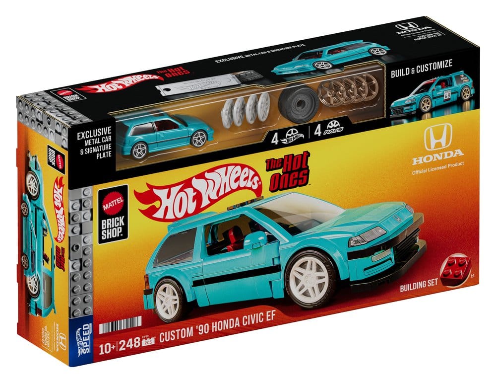 Hot Wheels Speed Series Mattel Brick Shop jeu de construction 1/32 Custom ’90 Honda Civic EF