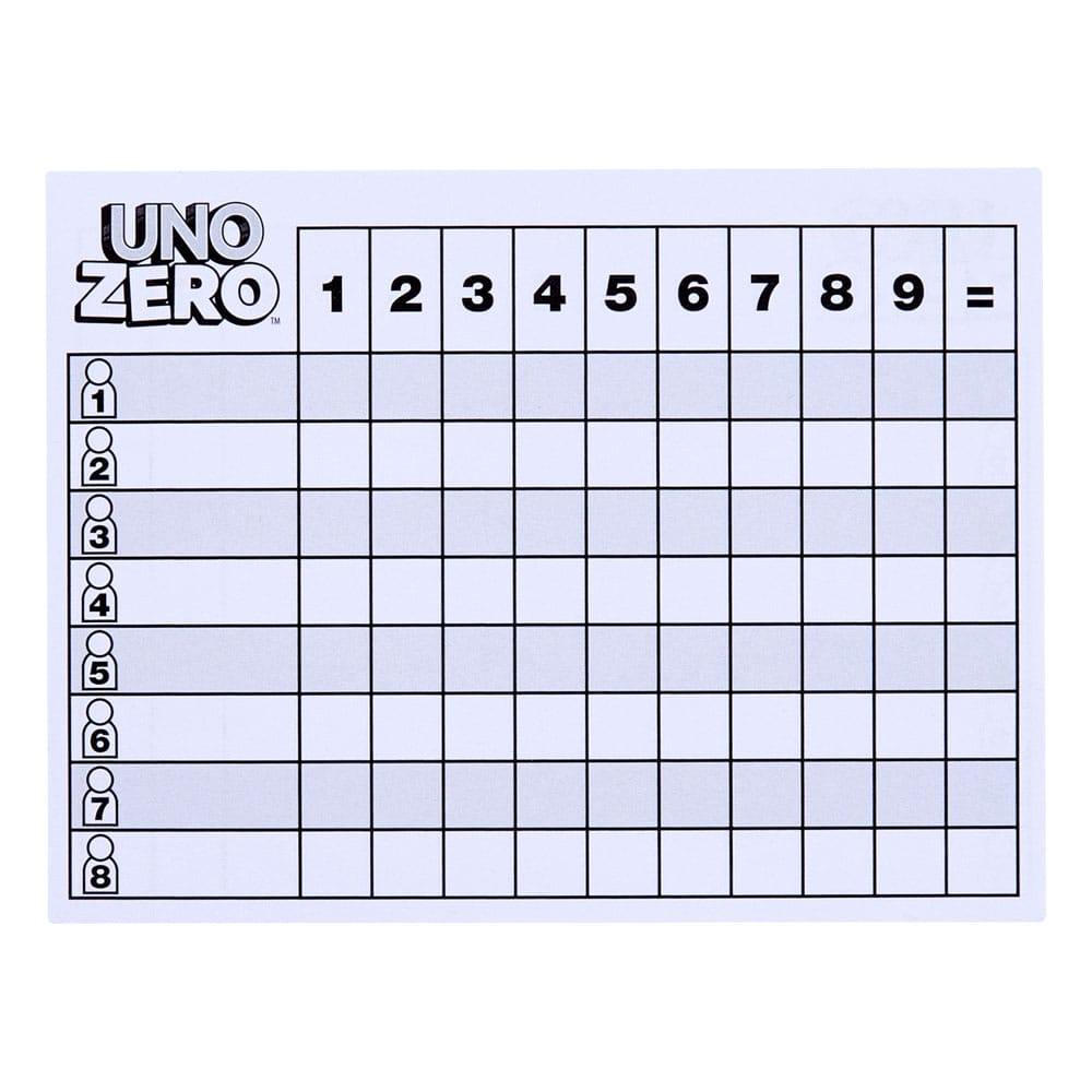 UNO Zero jeux de cartes