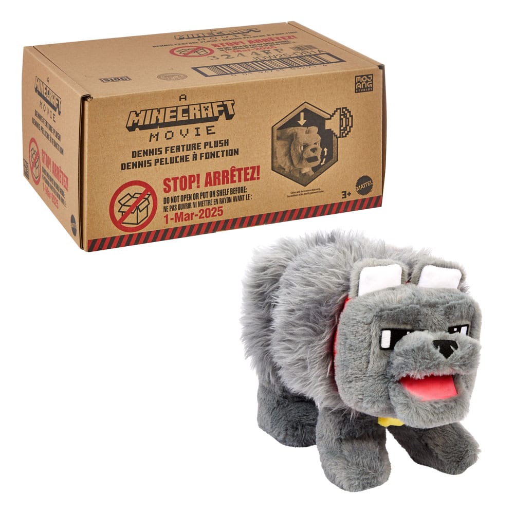 Minecraft, le film peluche sonore Dennis le loup 20 cm