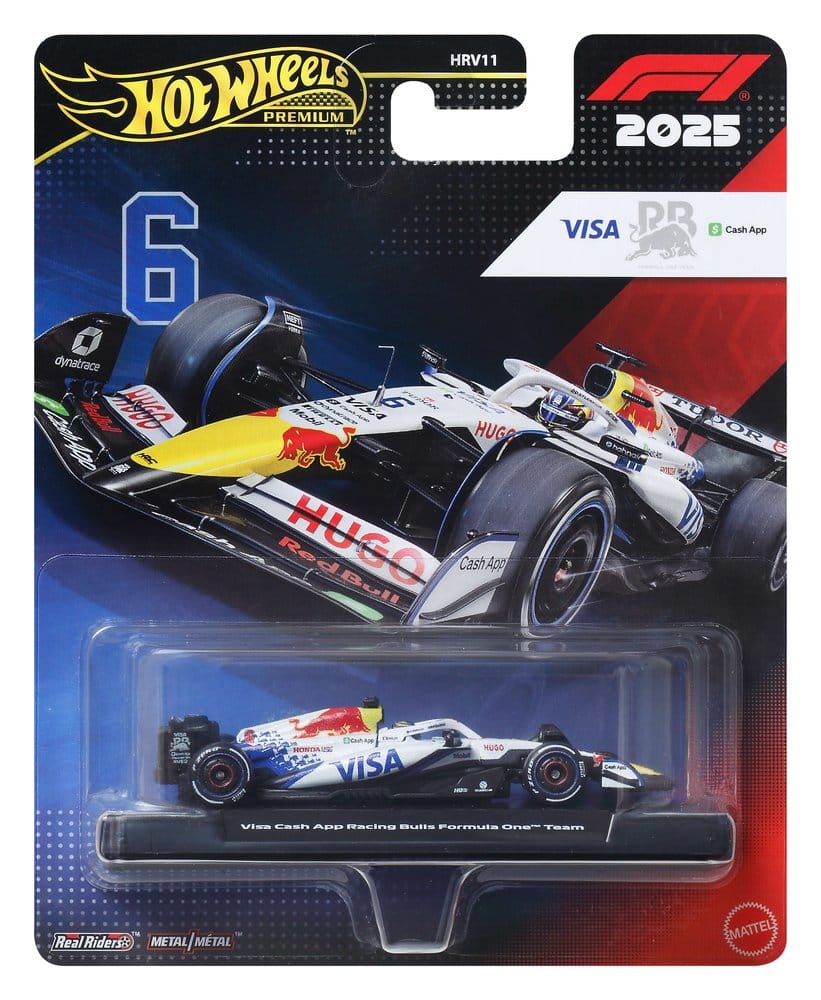 Formule 1 Hot Wheels Premium véhicule Die-Cast 1/64 Visa Cash App Racing Bulls F1 Team