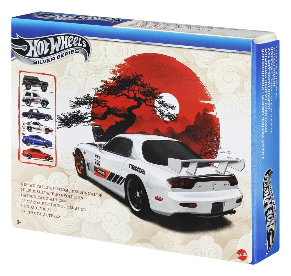 Hot Wheels Silver Series pack 6 véhicules Die-Cast 1/64 Streets of Japan