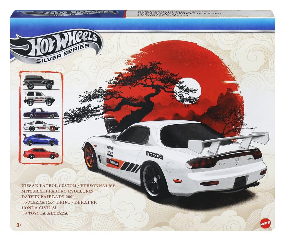 Hot Wheels Silver Series pack 6 véhicules Die-Cast 1/64 Streets of Japan