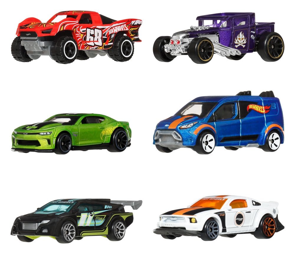Hot Wheels Silver Series pack 6 véhicules Die-Cast 1/64 Legends