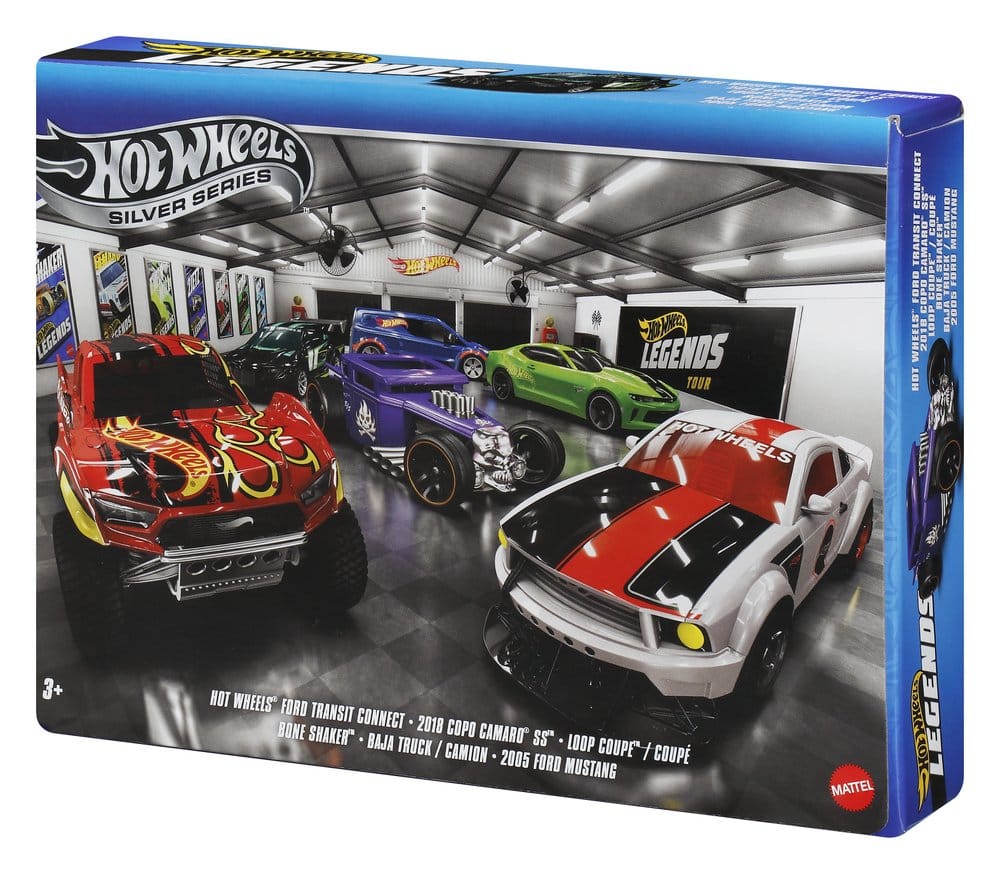 Hot Wheels Silver Series pack 6 véhicules Die-Cast 1/64 Legends