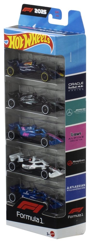 Formule 1 Hot Wheels pack de 5 véhicules Die-Cast 1:64 2025