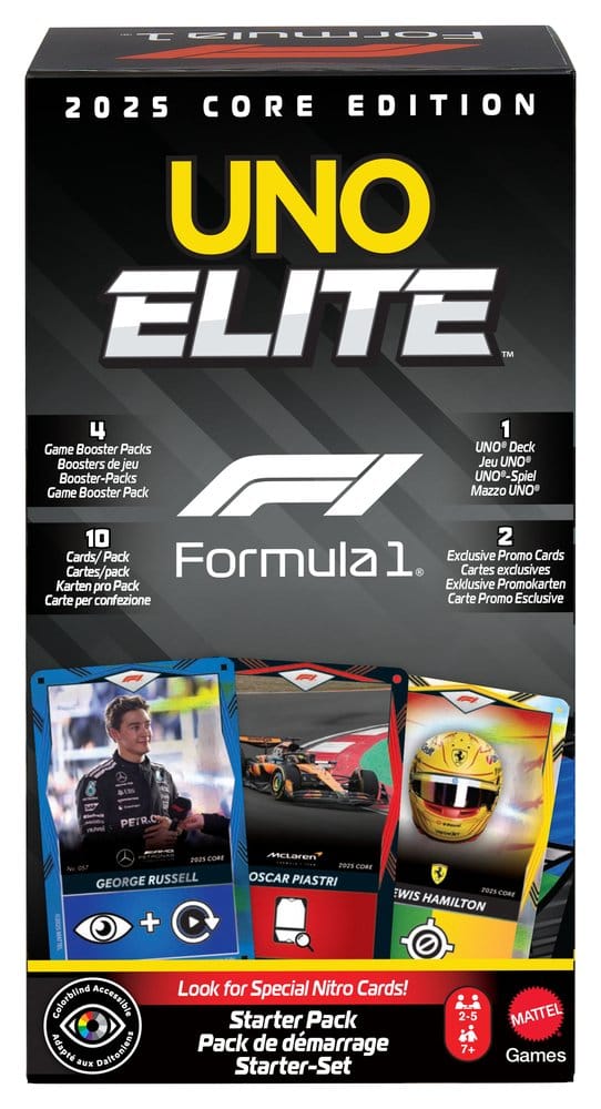 Formula 1 UNO Jeu de cartes Elite F1 Starter-Set
