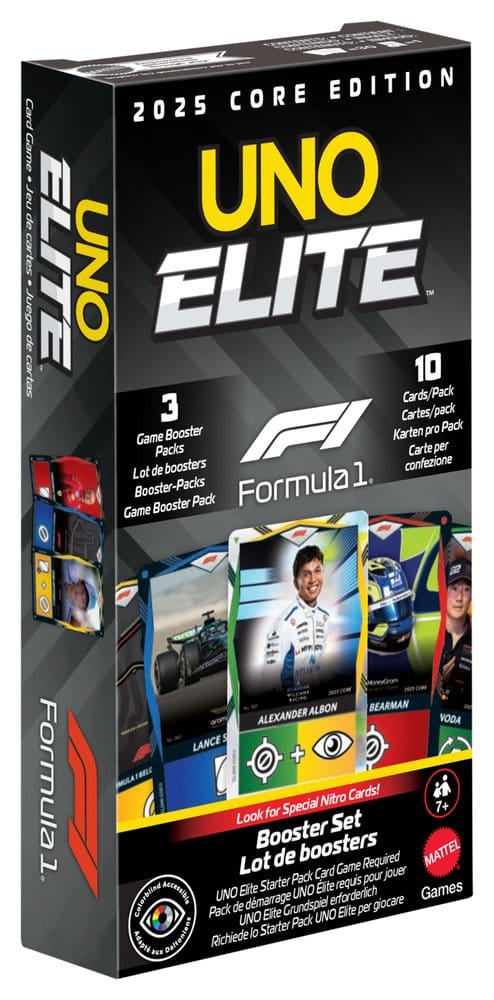 Formula 1 UNO Jeu de cartes Elite F1 Booster-Set
