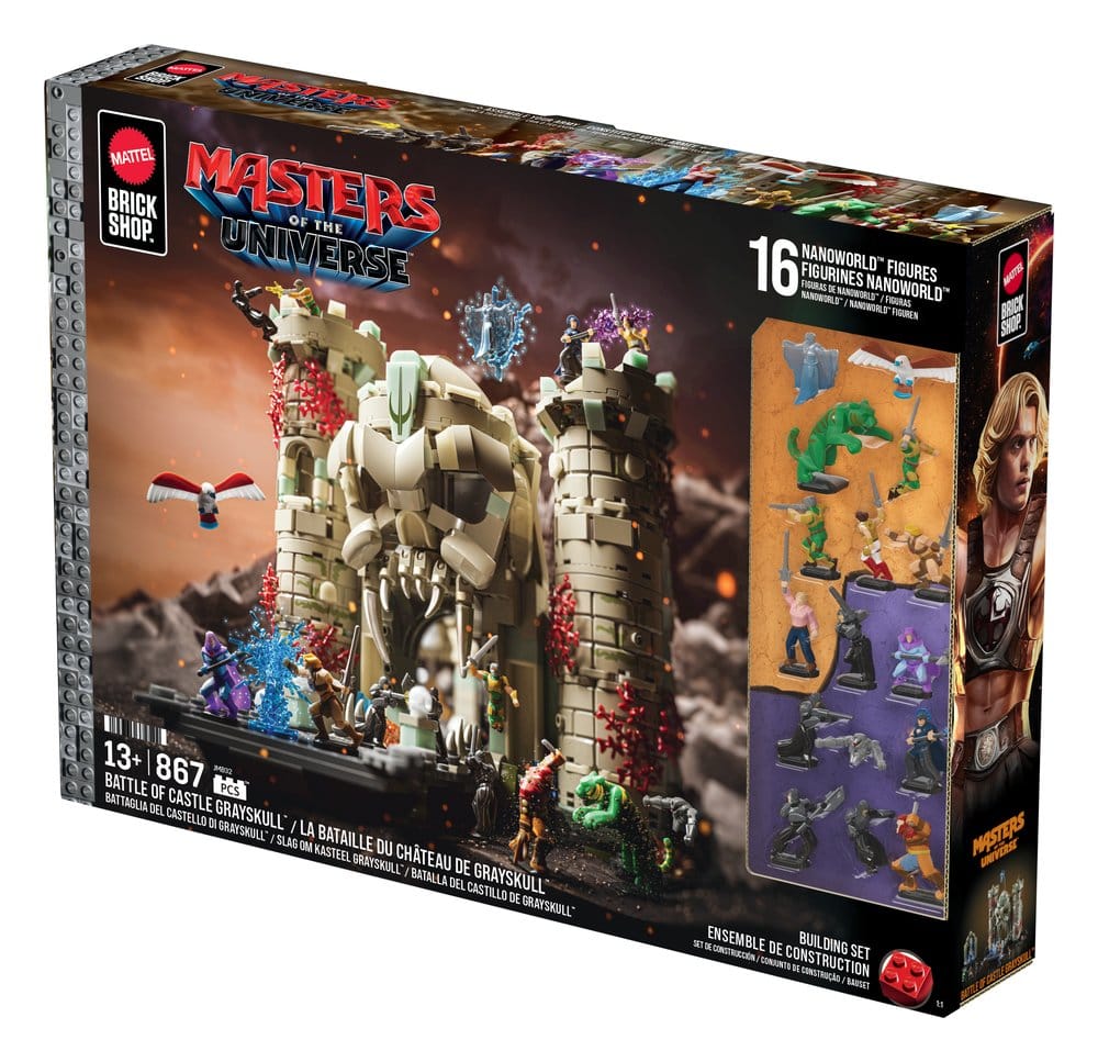 Masters of the Universe Mattel Brick Shop Set de Construction Castle Grayskull