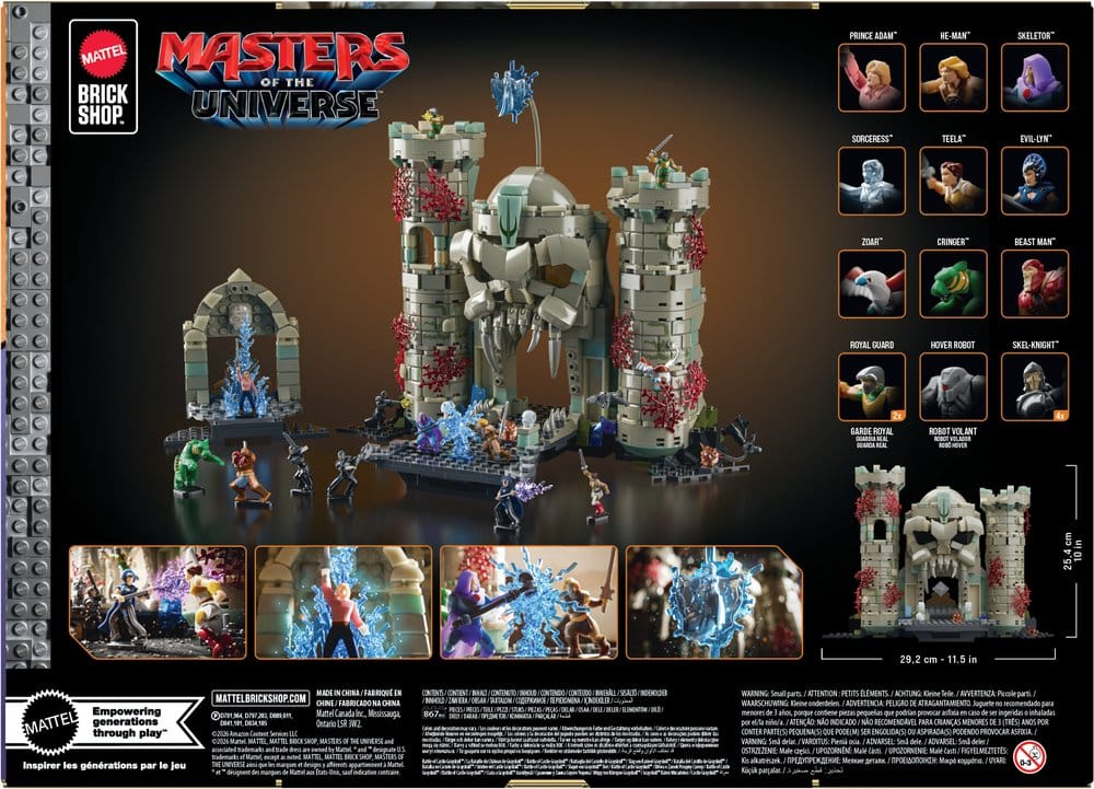 Masters of the Universe Mattel Brick Shop Set de Construction Castle Grayskull
