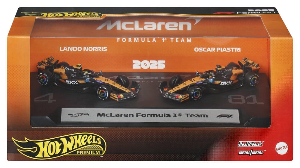 Formule 1 Hot Wheels Premium pack de 2 véhicules Die-Cast 1:64 Team McLaren