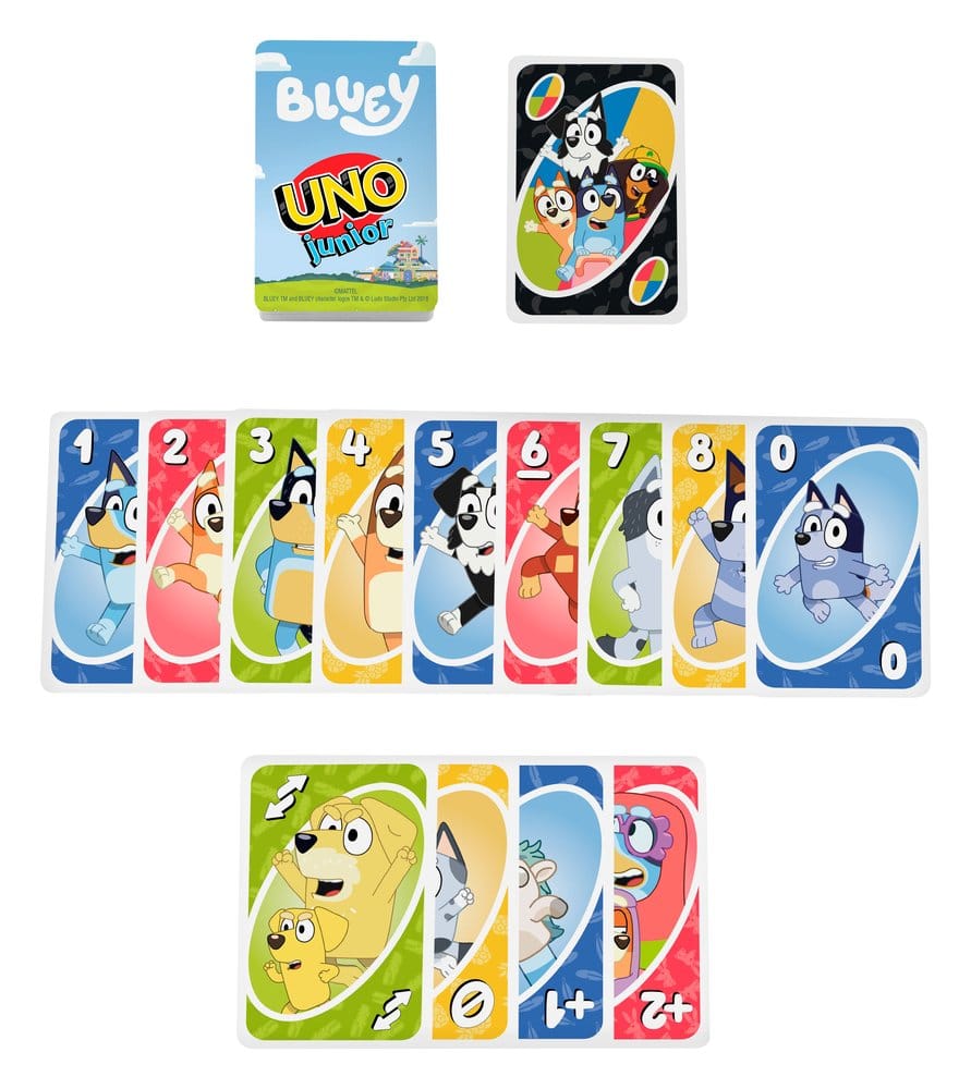 Bluey UNO Junior Jeu de cartes