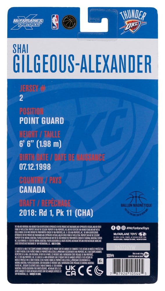 NBA SportsPicks figurine Shai Gilgeous-Alexander (Oklahoma City Thunder) 16 cm