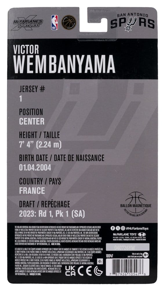 NBA SportsPicks figurine Victor Wembanyama (San Antonio Spurs) 17 cm