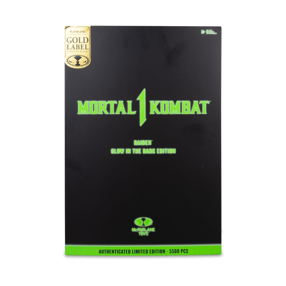 Mortal Kombat Glow in the Dark Edition figurine Raiden (Gold Label) 18 cm