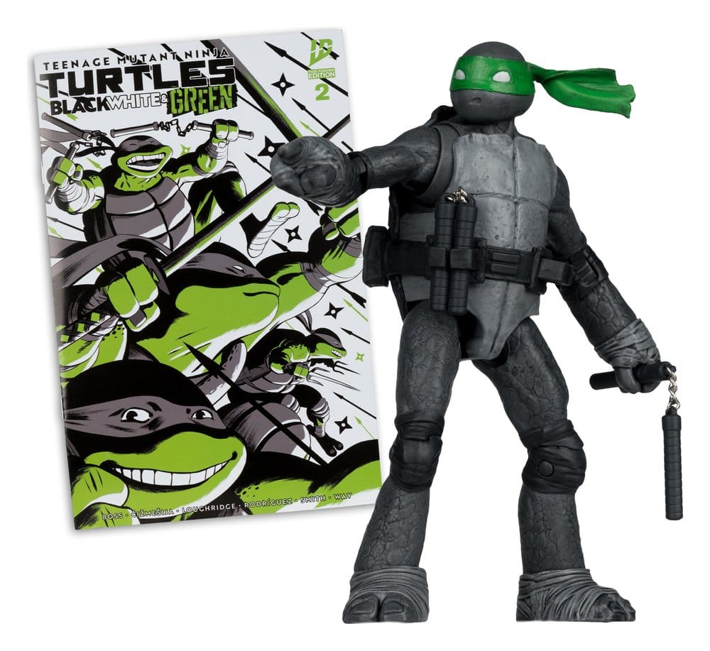 Tortues Ninja Page Punchers figurine Michelangelo (Black White & Green) (Red Platinum Edition) 13 cm
