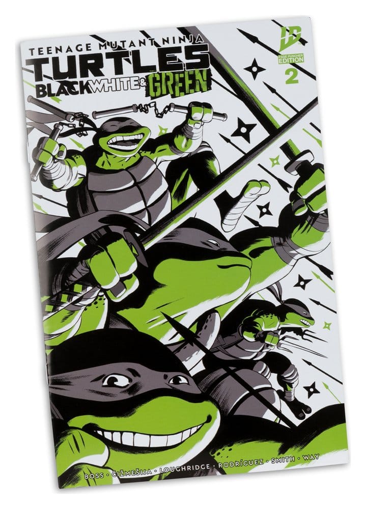 Tortues Ninja Page Punchers figurine Michelangelo (Black White & Green) (Red Platinum Edition) 13 cm