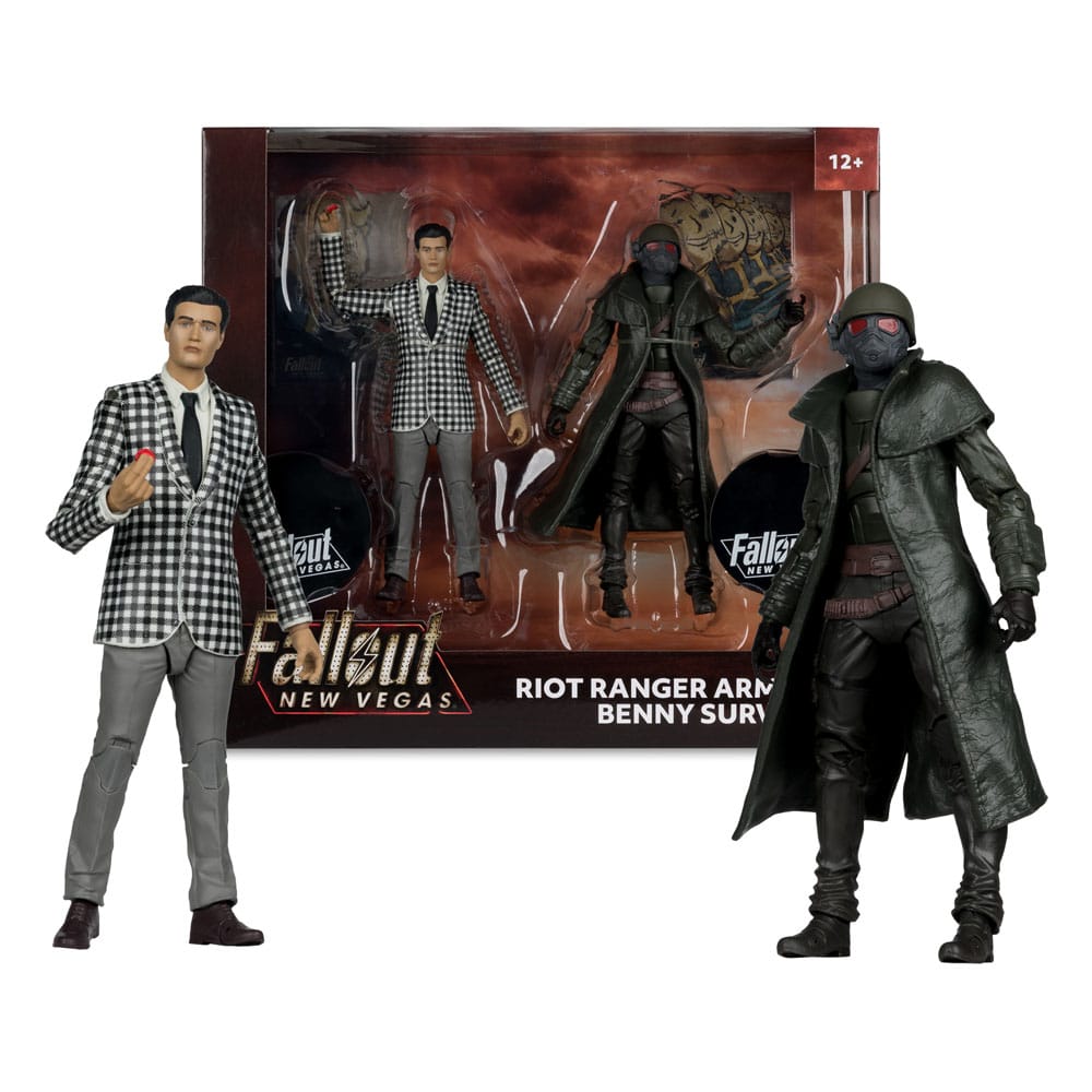 Fallout: New Vegas pack 2 statuettes Riot Ranger Armor & Benny Survivor 18 cm
