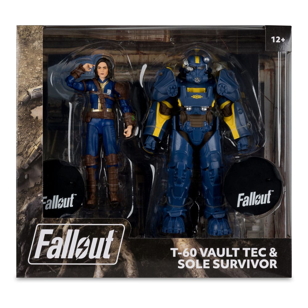 Fallout 4 pack 2 statuettes T-60 Vault Tec & Sole Survivor 18 cm