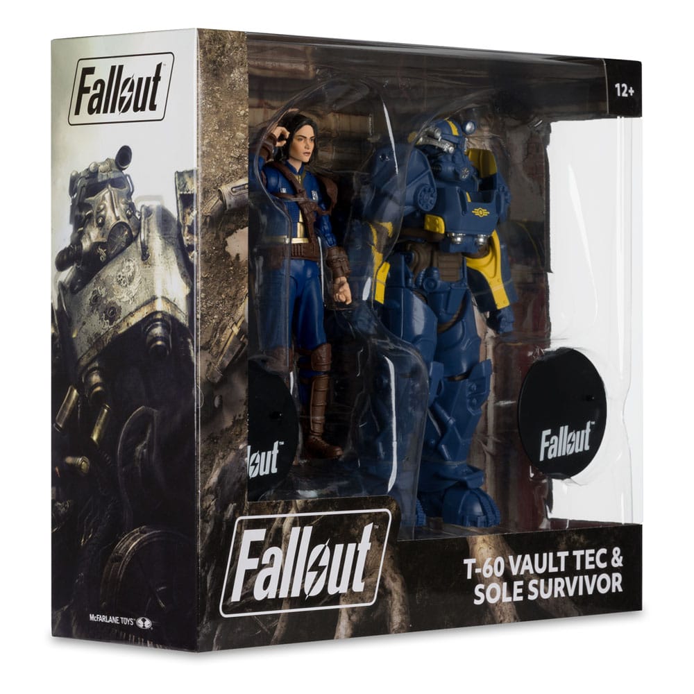 Fallout 4 pack 2 statuettes T-60 Vault Tec & Sole Survivor 18 cm