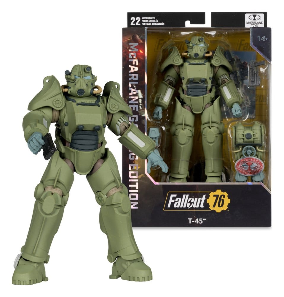 Fallout 76 Gaming Edition figurine T-45 Military Armor (Red Platinum Edition) 20 cm