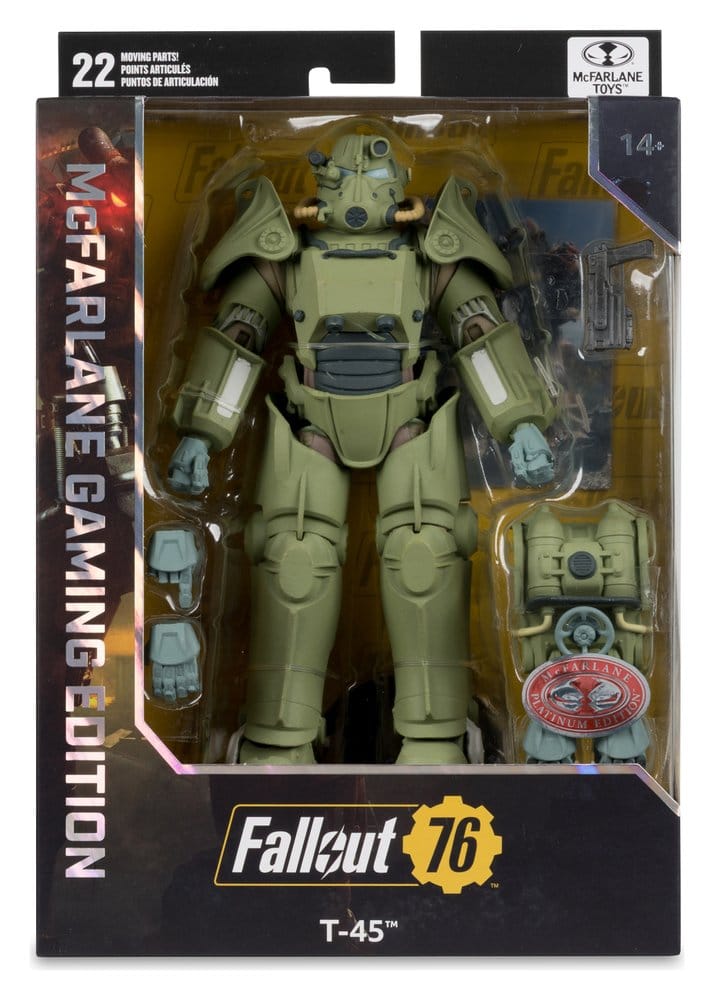 Fallout 76 Gaming Edition figurine T-45 Military Armor (Red Platinum Edition) 20 cm