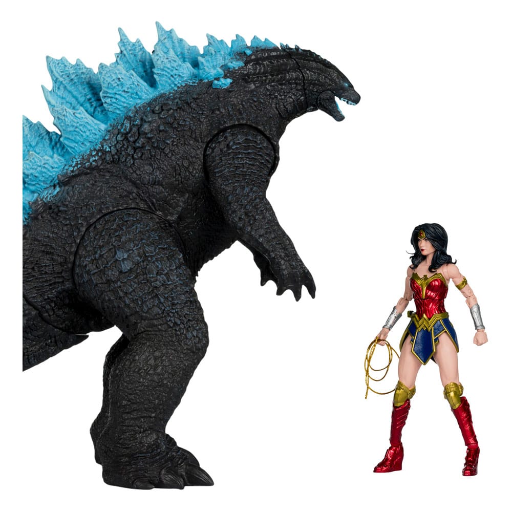 DC Justice League Monsterverse DC Multiverse pack de 2 figurines Wonder Woman Vs. Atomic Blast Godzilla 18 cm