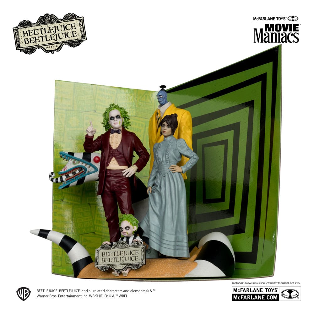 Beetlejuice Beetlejuice pack 4 statuettes PVC Movie Maniacs 15 cm
