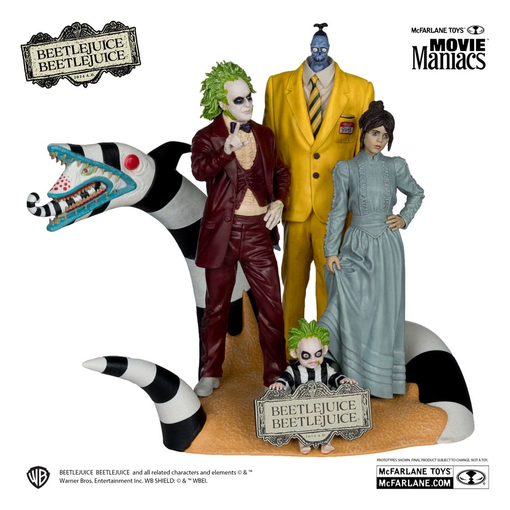 Beetlejuice Beetlejuice pack 4 statuettes PVC Movie Maniacs 15 cm