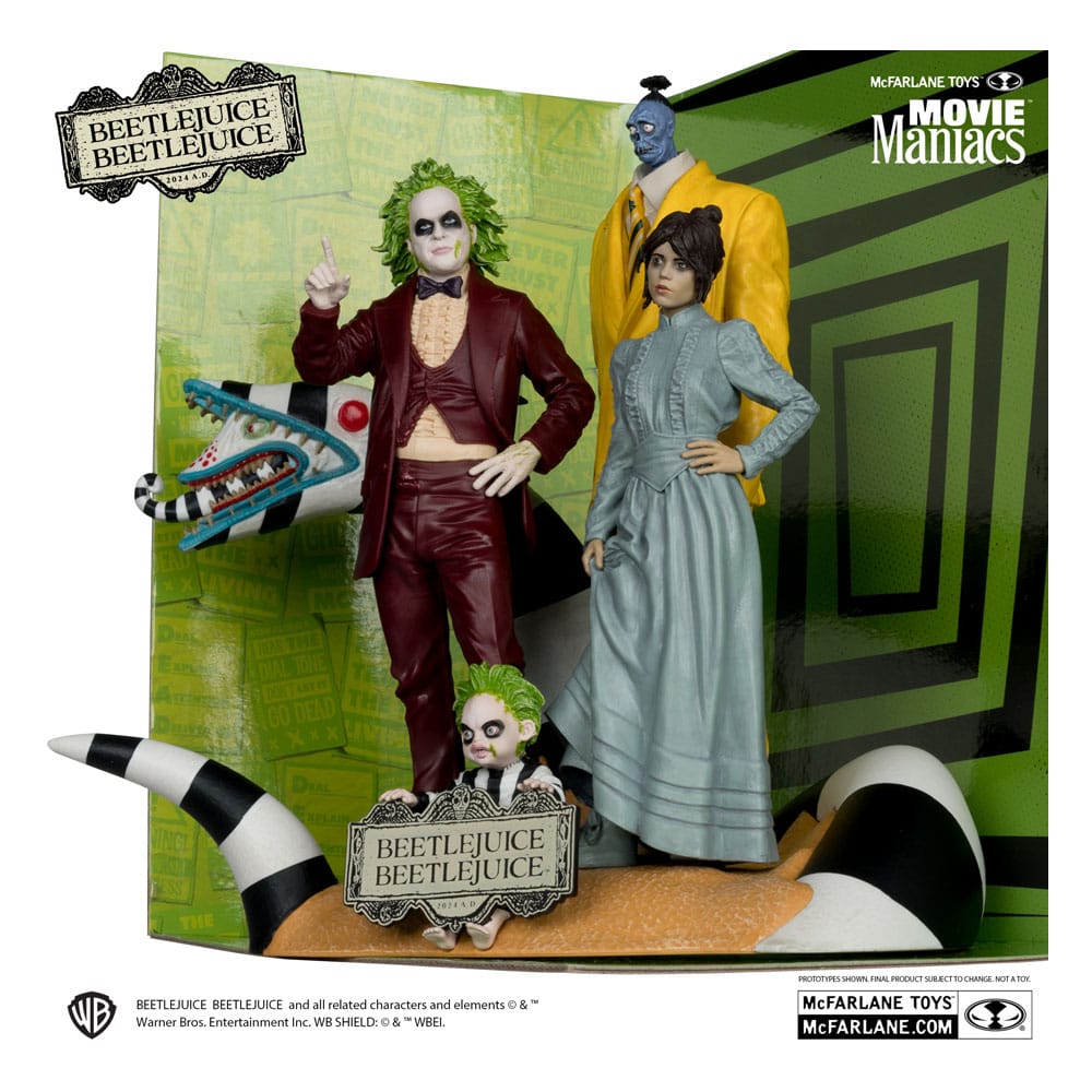 Beetlejuice Beetlejuice pack 4 statuettes PVC Movie Maniacs 15 cm